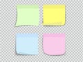 Set of multi-colored paper stickers for organizing time, notes, memos. Royalty Free Stock Photo